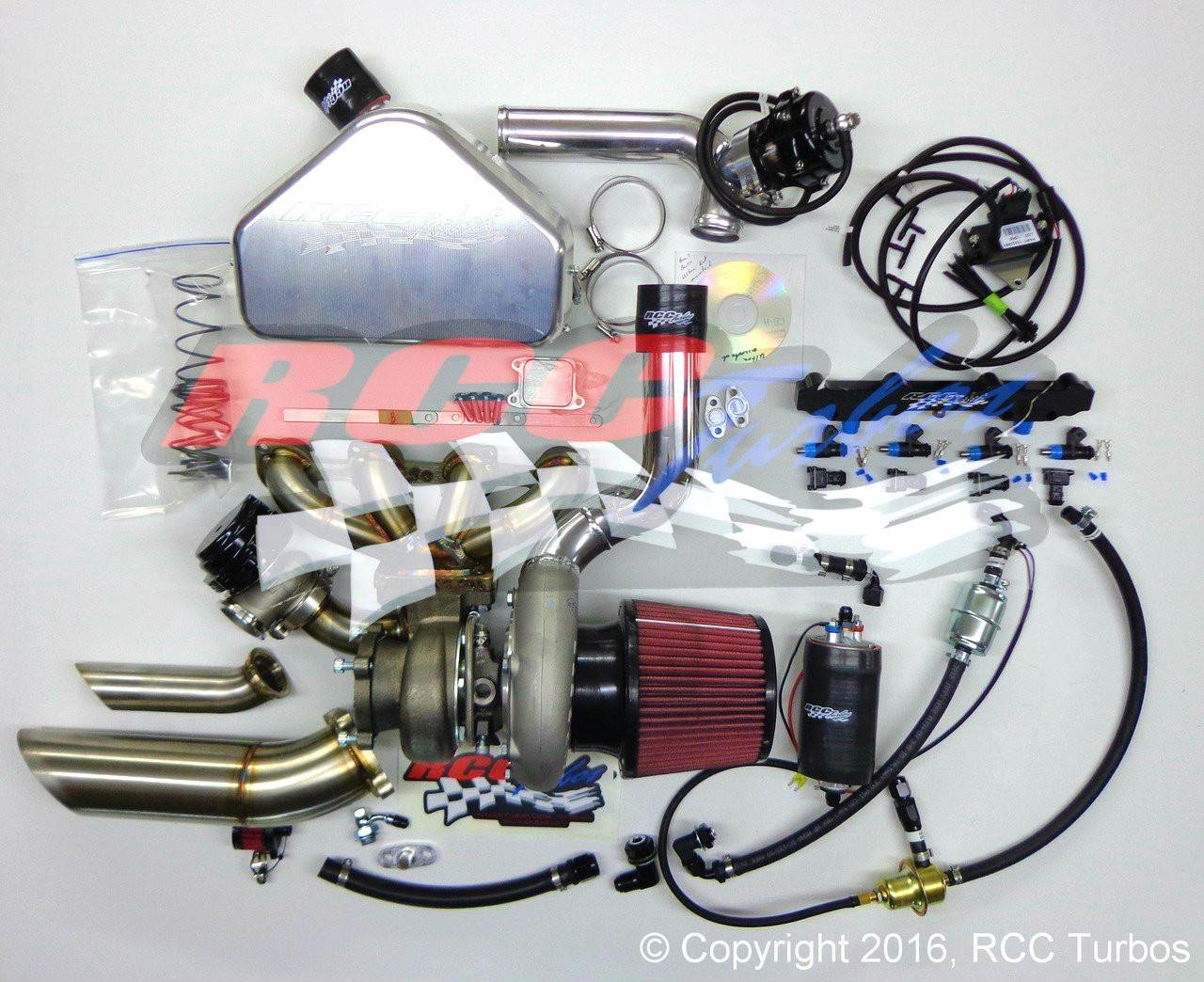 RCC Turbo Kit Street/Strip Suzuki Hayabusa (08-20), turbocharger components and accessories for high-performance motorcycle upgrade.