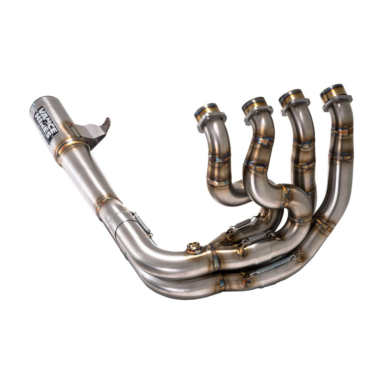 Vance & Hines Sidewinder Exhaust Suzuki Hayabusa (99-26), high-performance motorcycle exhaust system with a sleek metallic finish and multiple curved pipes for enhanced engine airflow. Vance & Hines Sidewinder Exhaust Suzuki Hayabusa (99-26), high-performance motorcycle exhaust system with a sleek metallic finish and multiple curved pipes for enhanced engine airflow.