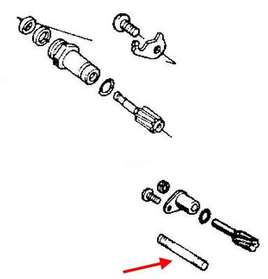 Kawasaki OEM Exhaust Stud KZ900, technical diagram showing the exhaust stud component and related parts for motorcycle maintenance.