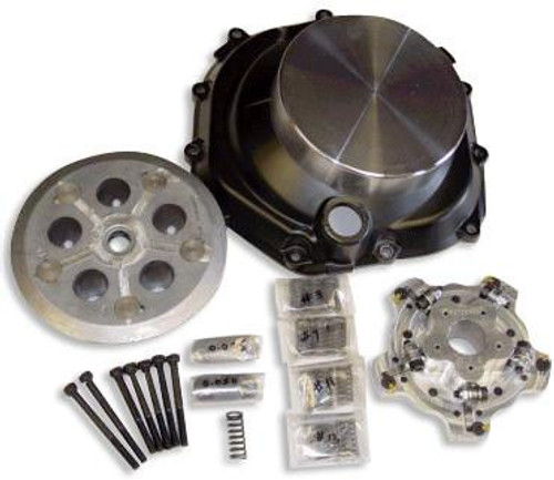 MTC Multistage Lock Up Clutch Kawasaki ZX14 (06-11), image showing clutch components and parts for motorcycle upgrade. Loading Image