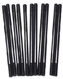 APE Cylinder Studs Kawasaki KZ900-KZ1000-KZ1100, set of black metal cylinder studs lining up in a row.
