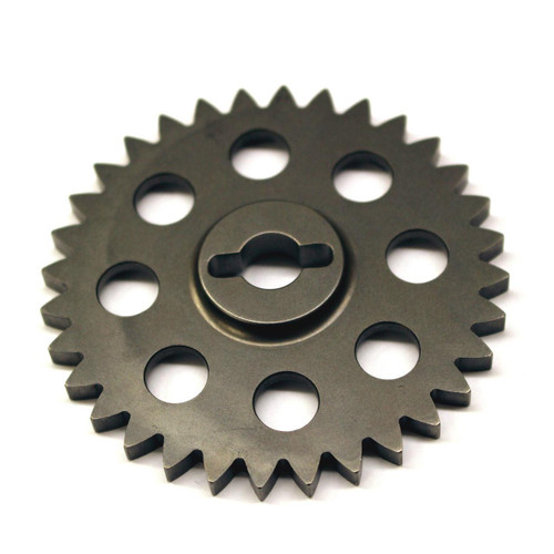 Robinson Industries High Volume Oil Pump Gear Suzuki GSXR1000, GSXR750, GSXR600, GSX-S1000, GSX-S750, image of a metal gear with multiple teeth and bolt holes Loading Image