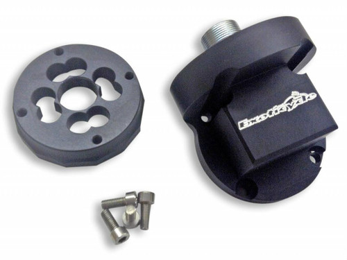 Exoticycle Oil Filter Relocator Suzuki Hayabusa (99-25) GSXR1000 (01-25) GSXR750 (00-25) GSXR600 (00-25), black oil filter relocation kit with mounting plate, adapter, and screws. Exoticycle Oil Filter Relocator Suzuki Hayabusa (99-25) GSXR1000 (01-25) GSXR750 (00-25) GSXR600 (00-25), black oil filter relocation kit with mounting plate, adapter, and screws.