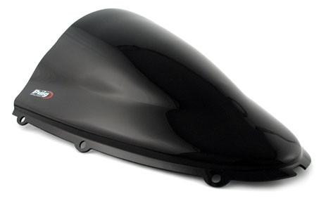 Puig Racing Windscreen Kawasaki ZX14R (06-25), aerodynamic motorcycle windscreen with black finish and mounting points for Kawasaki ZX14R models from 2006 to 2026.