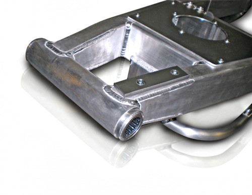 DME Aluminum Swingarm Kawasaki ZX10R (11-15), close-up image of a high-quality, lightweight aluminum motorcycle swingarm with visible welds and mounting points. DME Aluminum Swingarm Kawasaki ZX10R (11-15), close-up image of a high-quality, lightweight aluminum motorcycle swingarm with visible welds and mounting points.