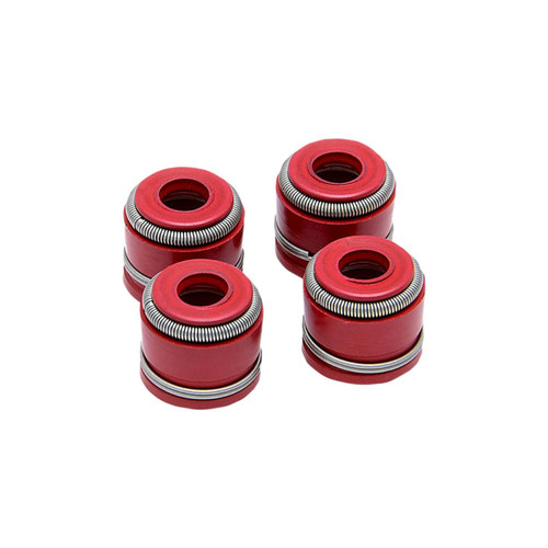 Kibblewhite Valve Seal Viton 5mm, set of four red valve seals with metal retaining rings for engine maintenance. Loading Image