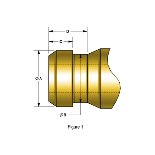 Kibblewhite Valve Seal Viton 5mm, technical drawing showing the dimensions of the valve seal with labeled measurements for diameter, length, and width.