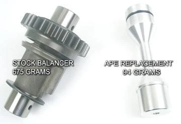 APE Counter Balancer Removal Shaft Suzuki GSXR1000 (01-08), metal motorcycle part with gear and replacement shaft.