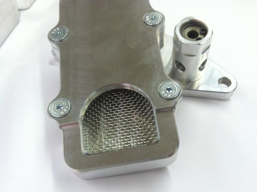 DME Low Profile Billet Oil Pan BMW S1000RR (09-18), aluminum oil pan with mesh drain cover and mounting hardware for motorcycle engine performance upgrade. DME Low Profile Billet Oil Pan BMW S1000RR (09-18), aluminum oil pan with mesh drain cover and mounting hardware for motorcycle engine performance upgrade.