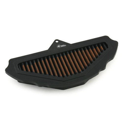 Sprint Filter Sprint Air Filter P08 Kawasaki ZX10R (08-10), motorcycle air filter with black rubber frame and orange pleated filtration material. Loading Image