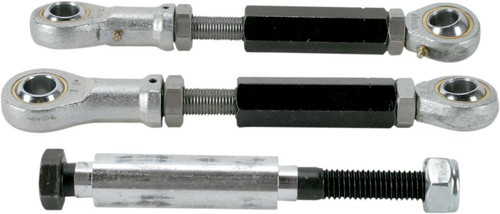 PSR Adjustable Lowering Links Suzuki GSXR1000 (07-08), GSXR750 (06-10), GSXR600 (06-10), image showing motorcycle lowering links and related hardware for suspension adjustment. Loading Image