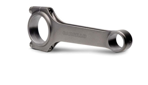 CP-Carrillo Carrillo Connecting Rods Yamaha YZF-R1 (98-14), close-up of silver metallic connecting rod showing brand engraving and precise machining. CP-Carrillo Carrillo Connecting Rods Yamaha YZF-R1 (98-14), close-up of silver metallic connecting rod showing brand engraving and precise machining.