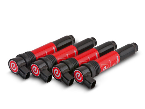 Energy Coil Energycoil Coil on Plug Stick Coils KTM 1290 Super Duke R (14-15), set of four high-performance motorcycle ignition coils with red and black design and plug connectors. Energy Coil Energycoil Coil on Plug Stick Coils KTM 1290 Super Duke R (14-15), set of four high-performance motorcycle ignition coils with red and black design and plug connectors.