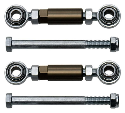 Roaring Toyz Fully Adjustable Lowering Links Suzuki Hayabusa (99-20), image of motorcycle suspension lowering links with bearings and mounting bolts for enhanced bike customization. Loading Image