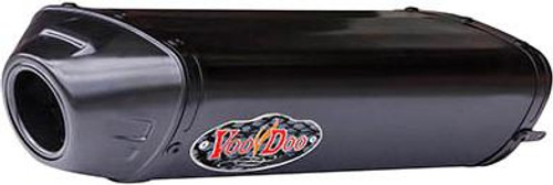 VooDoo Performance Series Slip On Exhaust Kawasaki ZX6R/RR (07-08), black motorcycle exhaust with VooDoo logo VooDoo Performance Series Slip On Exhaust Kawasaki ZX6R/RR (07-08), black motorcycle exhaust with VooDoo logo