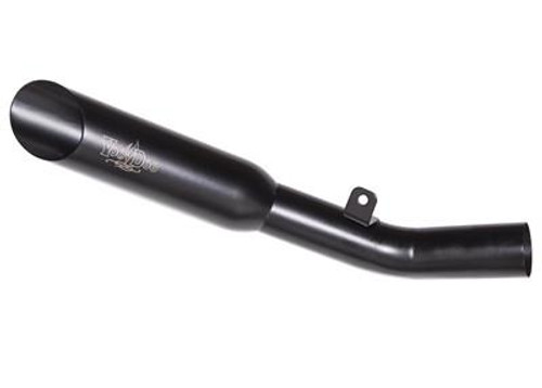 VooDoo Shorty Slip On Exhaust for Suzuki GSXR750 and GSXR600 (06-07), black slip-on motorcycle exhaust pipe. Loading Image