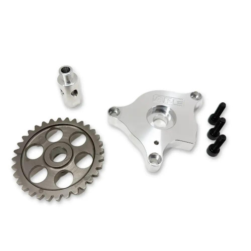 Schnitz Racing Schnitz Oil Pump System Upgrade Kawasaki ZX14R (06-26), metal gear and mounting components for motorcycle oil pump upgrade. Loading Image