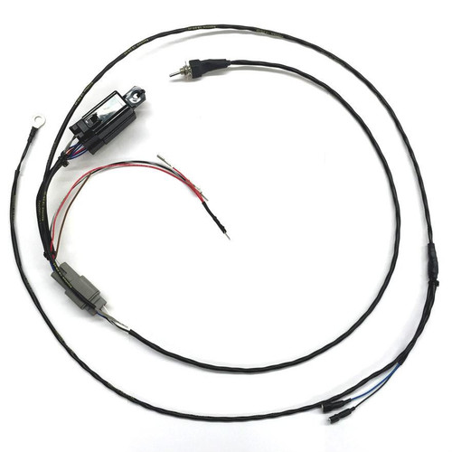 Ryan Schnitz Racing RSR PC-V Air Shifter Race Spec Wiring Harness w/Auto Shift Input for Kawasaki ZX14R (12-26), showing a custom wiring harness with connectors and electronic components for motorcycle racing.