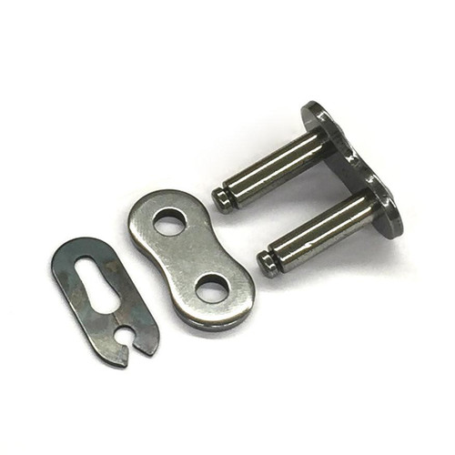 RK Excel RK Chain 530 Pro DR Master Link, stainless steel chain master link with connecting plates and pins. Loading Image