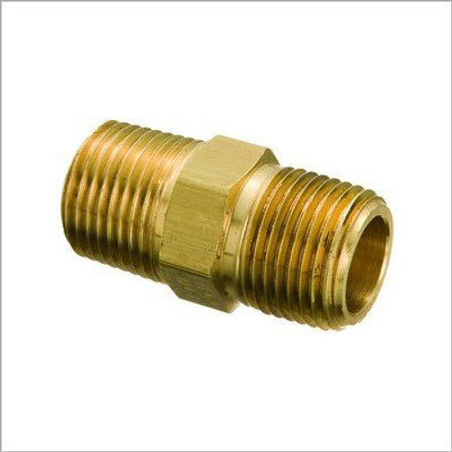 Schnitz Fitting Brass Hex Nipple 1/8" NPT Male to 1/48 NPT Male