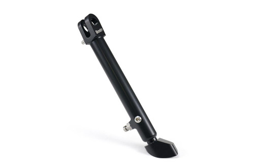 Brocks Performance Brocks Adjustable BrockSTAND Kickstand for Kawasaki Ninja H2/R (15-21), black motorcycle kickstand with adjustable length and mounting hardware for enhanced stability. Loading Image