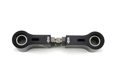 Brocks Performance Brocks Window Lowering Link Kawasaki ZX10R (16-20), black metal motorcycle lowering linkage with labeled 'Lower' arrows for front lower adjustment. Brocks Performance Brocks Window Lowering Link Kawasaki ZX10R (16-20), black metal motorcycle lowering linkage with labeled 'Lower' arrows for front lower adjustment.