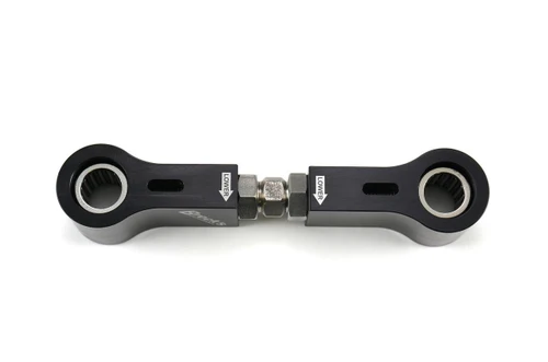 Brocks Performance Brocks Window Lowering Link Kawasaki ZX10R (16-20), black metal motorcycle lowering linkage with labeled 'Lower' arrows for front lower adjustment.