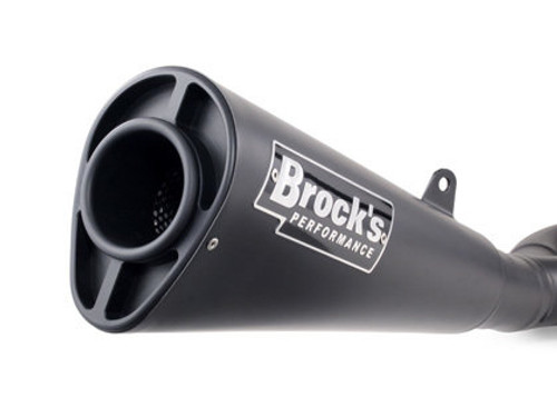 Brocks Alien Head 2 Exhaust 14" Muffler Black BMW S1000RR (10-14)