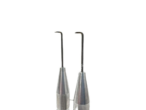Schnitz Racing Schnitz Clutch Pick Removal Tool, two metal tools with long, slender shafts and hook ends for clutch removal.