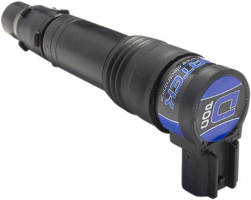 Dynatek Coil on Plug Stick Coil Kawasaki ZX10R (04-10), a black cylindrical ignition coil with blue and silver branding, designed for Kawasaki ZX10R models from 2004 to 2010. Loading Image