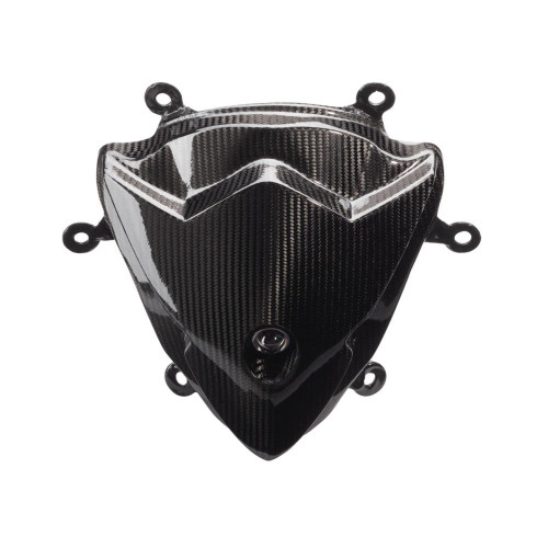 Montgomery Motorsports Carbon Fiber Headlight Insert Suzuki GSXR1000 (05-06), black carbon fiber headlight cover for motorcycle.