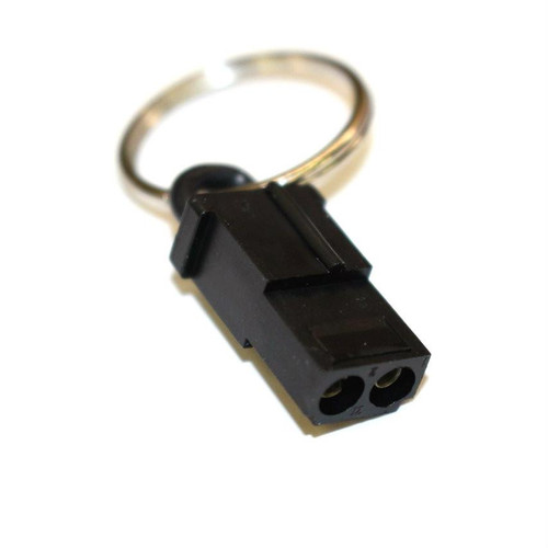 PMR Components PMR Easy Mount Stealth Tether Kill Switch Replacement Plug, black electronic safety switch with dual outlets attached to a keyring Loading Image