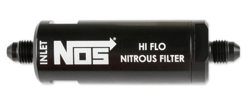 NOS In-Line Hi-Flow Nitrous Filter, 4an, Black