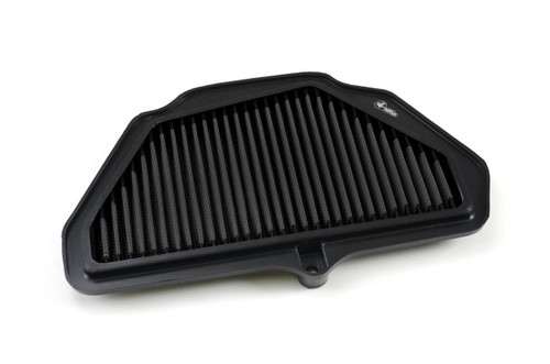 Sprint Filter Sprint Air Filter P08 F1-85 for Kawasaki ZX10R (16-24), black air filter with pleated filter media in a black frame. Loading Image