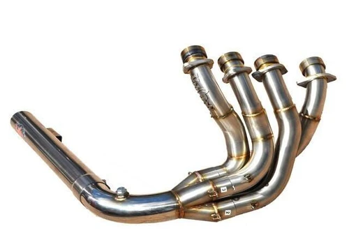 VooDoo Sidewinder Exhaust Suzuki GSX1300R Hayabusa (99-20) Straight Competition, stainless steel motorcycle exhaust system with multiple curved pipes.