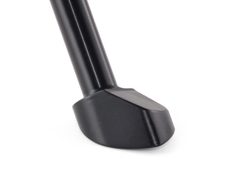 Brocks Performance Brocks Adjustable BrockSTAND Kickstand for BMW S1000RR (15-24), black anodized motorcycle kickstand with adjustable height feature.
