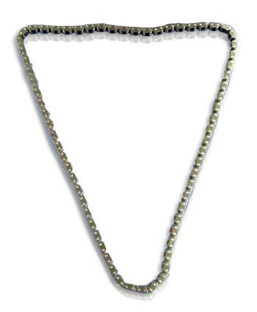 Suzuki OEM Cam Chain Suzuki GSXR1000 (07-08), a silver metallic cam chain for motorcycle engine timing. Loading Image
