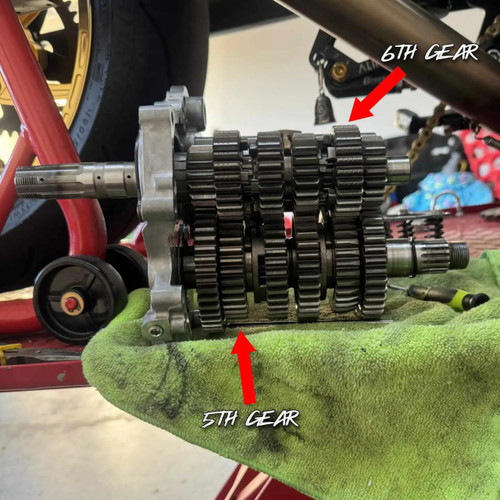 Robinson Industries Tall Ratio 5th & 6th Gear, motorcycle transmission gear set for Suzuki GSXR1000 (17-25).