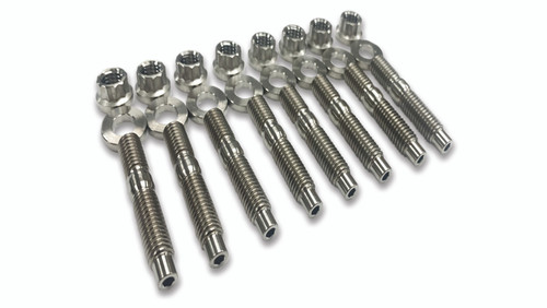 Titanium Header Stud Kit, 8mm x 50mm w/nuts and washers