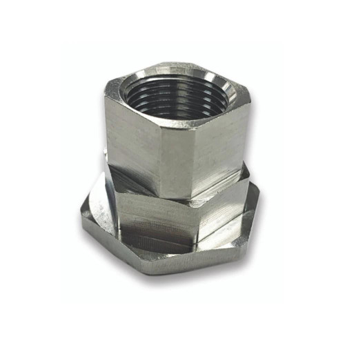 Ironless Innovations Titanium Countershaft Front Sprocket Nut, Kawasaki ZX-14R (12-25), showing a high-quality, durable, metal nut with precise threading for motorcycle performance.