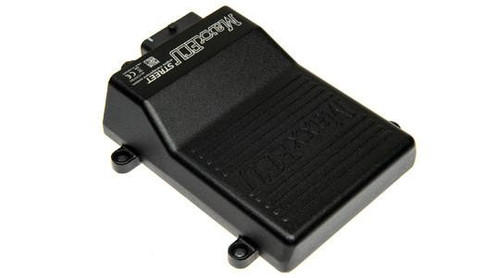 MaxxECU Street Engine Control Unit, black compact electronic device with mounting points and branding on top. Loading Image