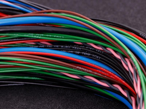 MaxxECU Pro Flying Lead Wiring Harness Connector 4, a bundle of multi-colored electrical wires used for automotive ECU wiring harness connections. Loading Image