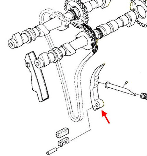 Kawasaki OEM Rear Cam Chain Guide KZ1000 J