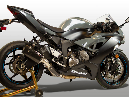 M4 Tech1 Carbon Fiber Slip On Exhaust Kawasaki ZX-6R (09-25) - Schnitz Racing