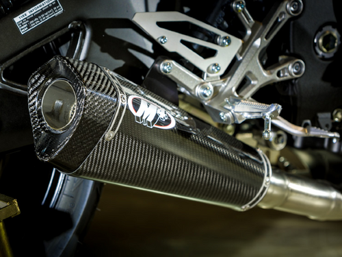 M4 Carbon Fiber X-Model Slip On Exhaust Yamaha FZ-10/MT-10 (17-24) - Schnitz Racing