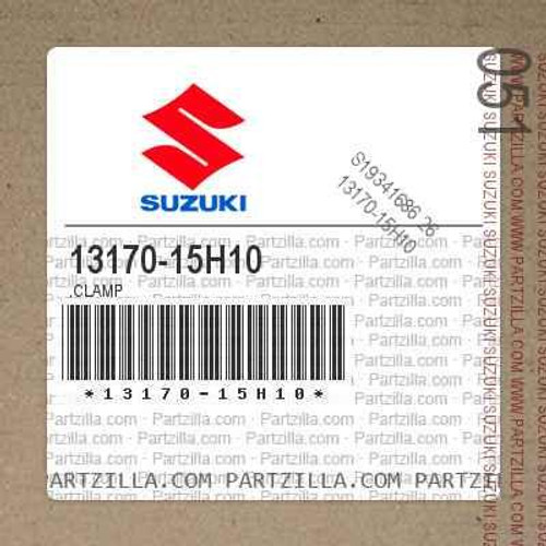 Suzuki OEM Intake Pipe Clamps, image showing a package of clamps for Suzuki Hayabusa (2008-2021) with the Suzuki logo and barcode.