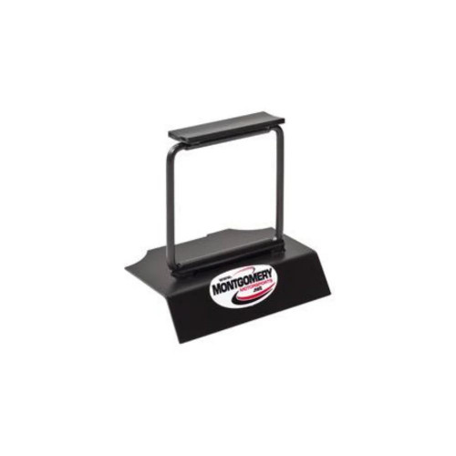 Montgomery Motorsports Tank Stand Suzuki Hayabusa, motorcycle fuel tank stand with black base and metal support structure.