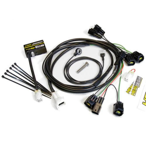 HealTech Electronics Healtech Quickshifter Kit Suzuki Hayabusa (99-20), motorcycle electronic quickshifter wiring harness and control module.