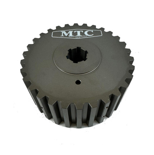 MTC Billet Lock Up Gen 2 Inner Hub Suzuki Hayabusa (99-25), metallic inner hub with gear-like teeth and MTC logo on top