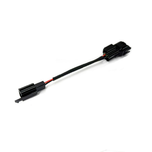 Ryan Schnitz Racing RSR Fuel Pump Jumper Harness for OEM Wiring Harness Kawasaki ZX-14R (06-25), black electrical wire with connectors on both ends for fuel pump connection.